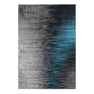 Kurzflorteppich Move Kunstfaser - Grau / Blau - 133 x 190 cm