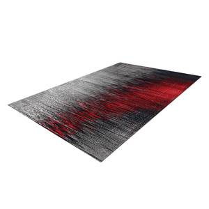 Tapis Move Fibres synthétiques - Gris / Rouge - 80 x 150 cm