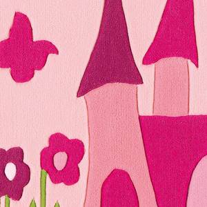 Kindervloerkleed Joy Castle II kunstvezels - roze/groen