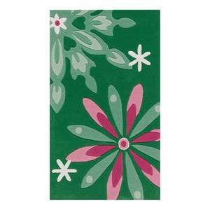 Tapis enfant Joy Spirit II Fibres synthétiques - Vert foncé / Rose vif