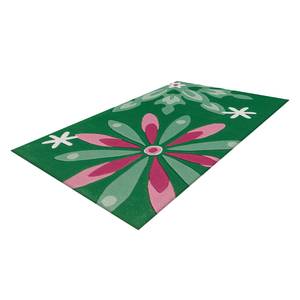 Tapis enfant Joy Spirit II Fibres synthétiques - Vert foncé / Rose vif