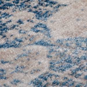 Laagpolig vloerkleed Antigua II kunstvezels - crèmekleurig/blauw - 160 x 230 cm