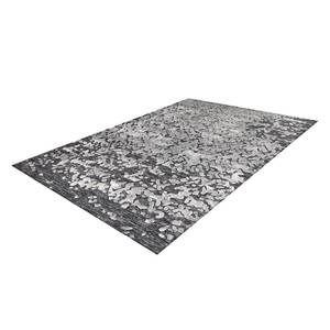 Kurzflorteppich Damast Cozy Mischgewebe - Grau - 200 x 300 cm