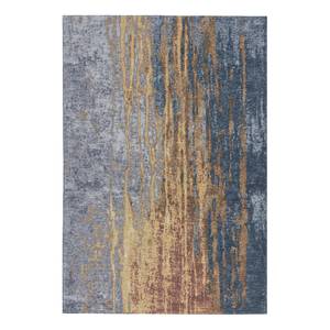 Kurzflorteppich Blaze Wild Mischgewebe - Beige / Blau - 75 x 150 cm