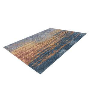 Laagpolig vloerkleed Blaze Wild textielmix - beige/blauw - 75 x 150 cm