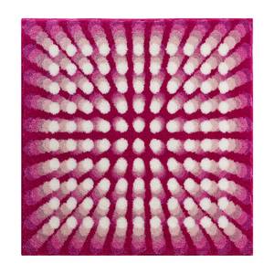Tapis de bain Concept 07 Fibres synthétiques - Rose foncé - 90 x 90 cm