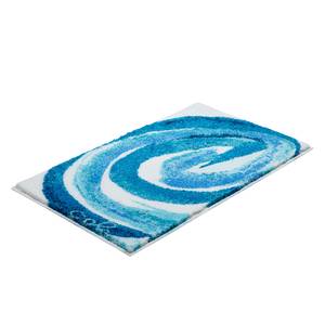 Tapis de bain Colani 42 Fibres synthétiques - Turquoise / Blanc - 60 x 100 cm