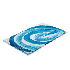 Tapis de bain Colani 42 Fibres synthétiques - Turquoise / Blanc - 70 x 120 cm