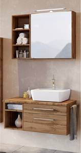 Salle de bain 3 éléments Davos VIII Imitation chêne wotan