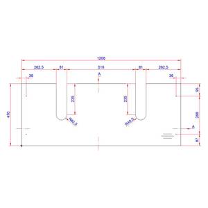 Meuble sous double vasque Davos Blanc