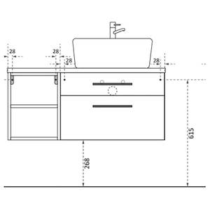 Wastafel Davos III Wit