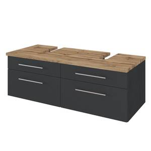 Meuble sous double vasque Davos Anthracite