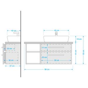 Wastafel Davos II Wit