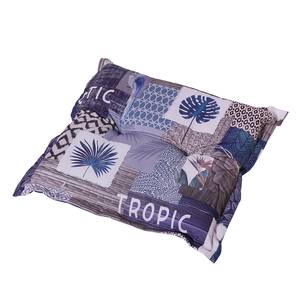 Hockerauflage Tropical Textil - Blau