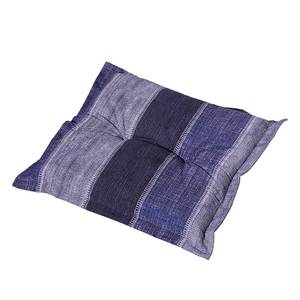 Hockerauflage Denim Stripe Textil - Blau