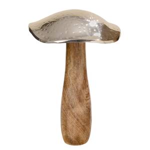 Objets déco champignons I (2 éléments) Mélanges de matériaux - Argenté / Marron