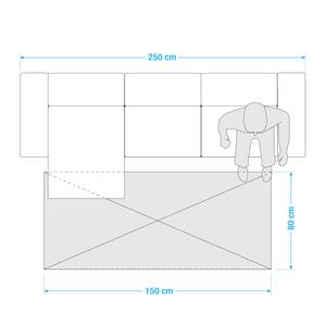 Kurzflorteppich Flora Mischgewebe - Latte Macchiato - 80 x 150 cm