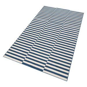 Laagpolig vloerkleed Panel geweven stof - Donkerblauw - 80 x 150 cm