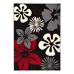 Laagpolig vloerkleed Flora geweven stof - Zwart - 200 x 290 cm