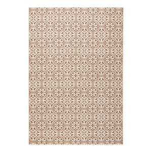 Laagpolig vloerkleed Pattern geweven stof - Beige - 160 x 230 cm