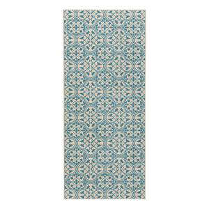 Tapis de couloir Pattern Tissu - Bleu Gris - 80 x 200 cm