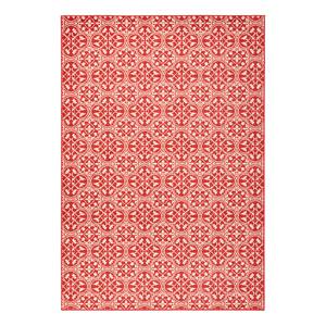 Kurzflorteppich Pattern Mischgewebe - Rot - 80 x 150 cm