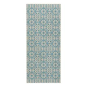 Tapis de couloir Pattern Tissu - Bleu Gris - 80 x 300 cm