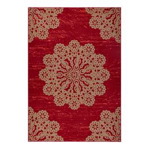 Laagpolig vloerkleed Lace geweven stof - Schoorsteen rood - 120 x 170 cm