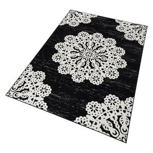 Laagpolig vloerkleed Lace geweven stof - Zwart - 80 x 150 cm