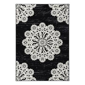 Laagpolig vloerkleed Lace geweven stof - Zwart - 200 x 290 cm