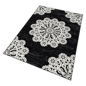 Kurzflorteppich Lace Mischgewebe - Schwarz - 160 x 230 cm