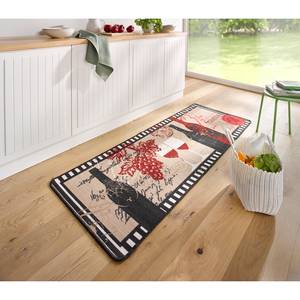 Tapis de couloir Chateau Tissu - Beige / Rouge