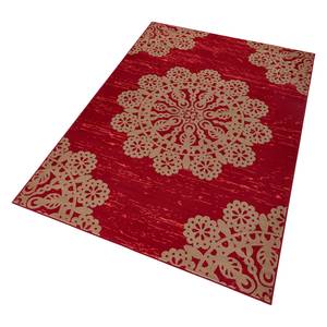 Laagpolig vloerkleed Lace geweven stof - Schoorsteen rood - 160 x 230 cm
