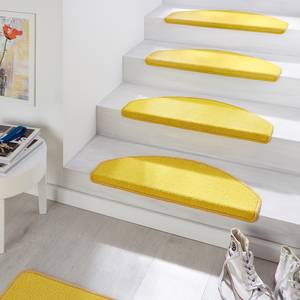 Tapis d’escalier Fancy (lot de 15) Tissu - Jaune solaire