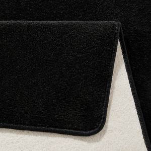 Laagpolig vloerkleed Fancy geweven stof - Roetzwart - 80 x 150 cm