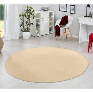 Laagpolig vloerkleed Fancy Circle geweven stof - Magnolia - Diameter: 200 cm