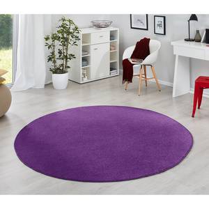 Kurzflorteppich Fancy Circle Mischgewebe - Violett - Durchmesser: 133 cm