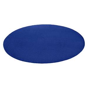 Laagpolig vloerkleed Fancy Circle geweven stof - Donkerblauw - Diameter: 200 cm