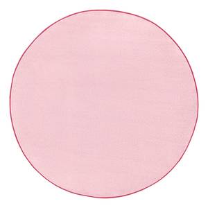 Laagpolig vloerkleed Fancy Circle geweven stof - Roze - Diameter: 133 cm