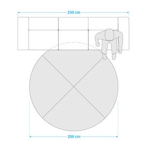 Kurzflorteppich Fancy Circle Mischgewebe - Rosa - Durchmesser: 200 cm