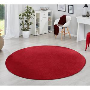 Laagpolig vloerkleed Fancy Circle geweven stof - Schoorsteen rood - Diameter: 133 cm