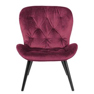 Loungefauteuil Solbjerg fluweel - Kersenrood