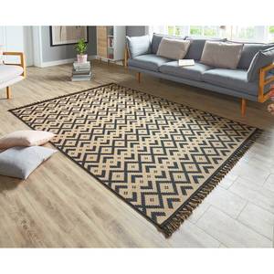 Laagpolig vloerkleed Gotland geweven stof - beige - 200 x 290 cm