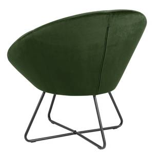 Loungefauteuil Eicken Velours Vilda: Donkergroen