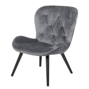 Loungefauteuil Solbjerg fluweel - Donkergrijs