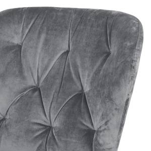 Loungefauteuil Solbjerg fluweel - Donkergrijs