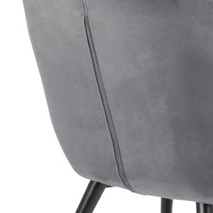 Loungefauteuil Solbjerg fluweel - Donkergrijs