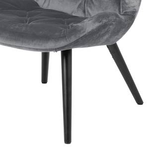 Loungefauteuil Solbjerg fluweel - Donkergrijs