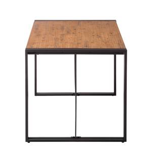 Table MANCHESTER Acacia massif / Métal - Acacia / Anthracite - 140 x 80 cm