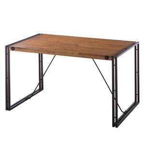 Eettafel Manchester II massief acaciahout/metaal - acaciahout/antracietkleurig - 160 x 90 cm